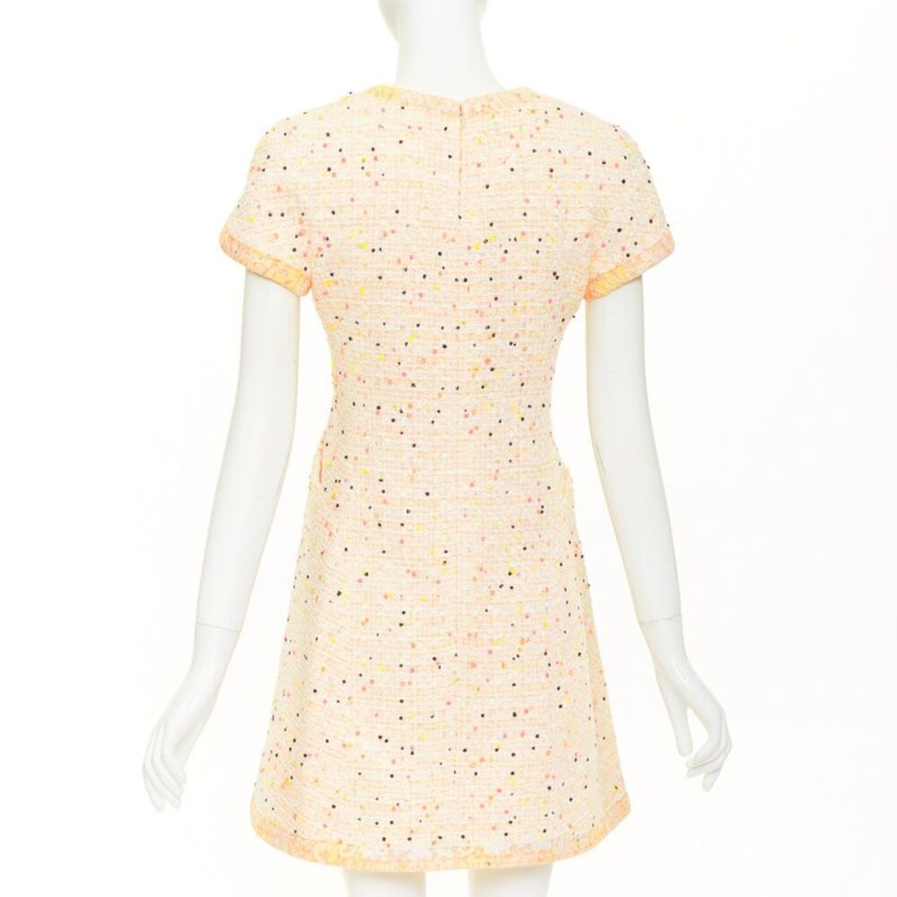 Chanel speckle tweed lace dress - Picture 5 of 9